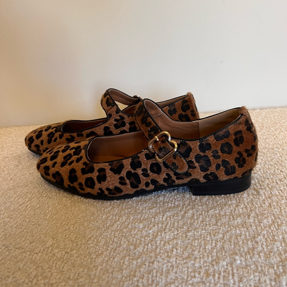 Leopard Animal Print Mary Jane’s. Sz 8